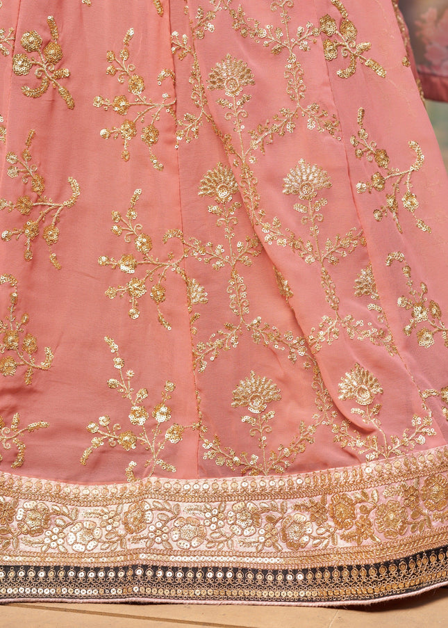 Pink Embroidered Lehenga Choli