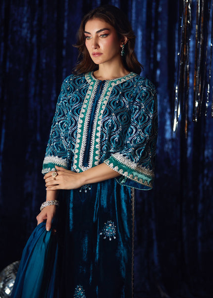 Farah Talib Aziz | Velvet Fete - Teen Teal