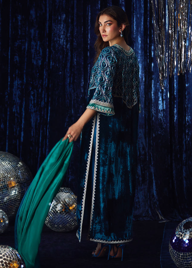 Farah Talib Aziz | Velvet Fete - Teen Teal