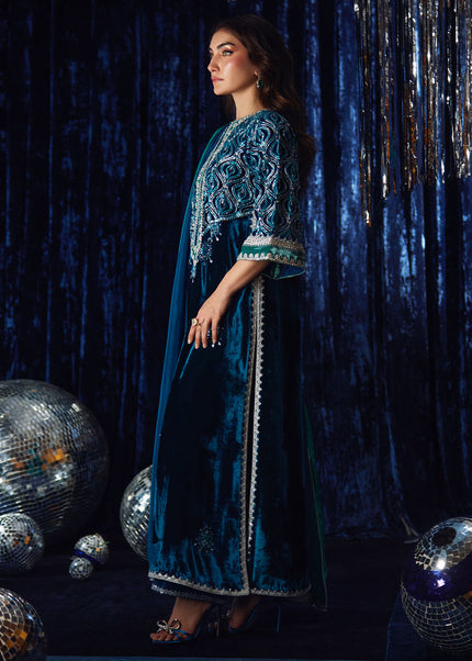 Farah Talib Aziz | Velvet Fete - Teen Teal