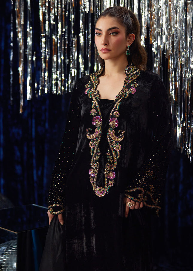 Farah Talib Aziz | Velvet Fete - Nori Black