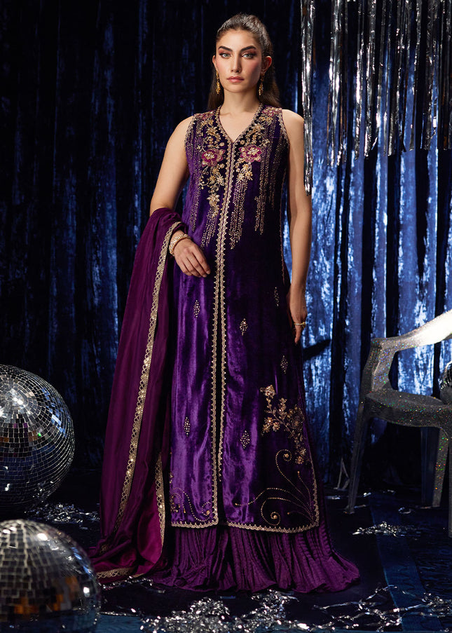 Farah Talib Aziz | Velvet Fete - Amima Aubergine