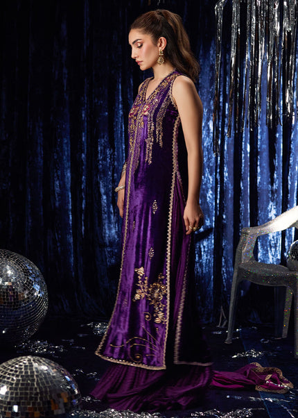 Farah Talib Aziz | Velvet Fete - Amima Aubergine