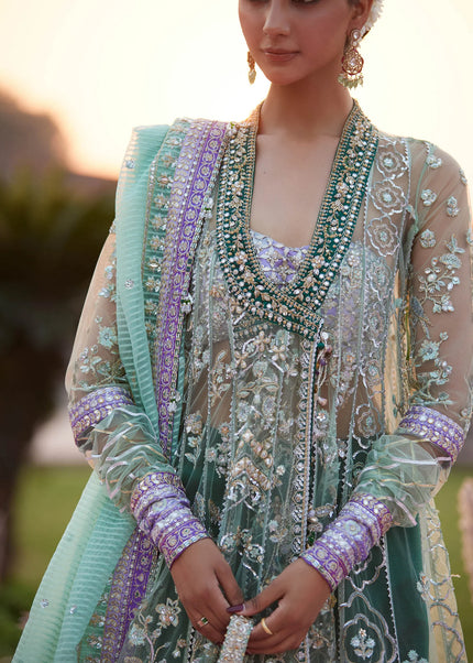 Zaha | Gossamer '25 - Zarqah-E-Pistachio