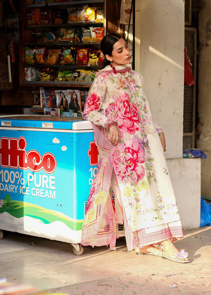 Zaha | Festive Lawn '26 - Pink Mink Frolic