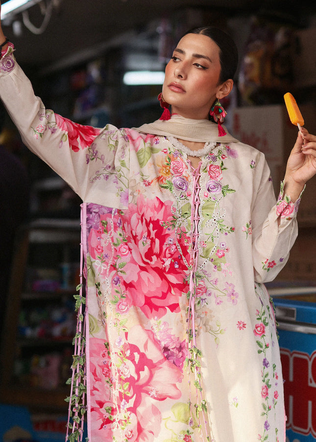 Zaha | Festive Lawn '26 - Pink Mink Frolic