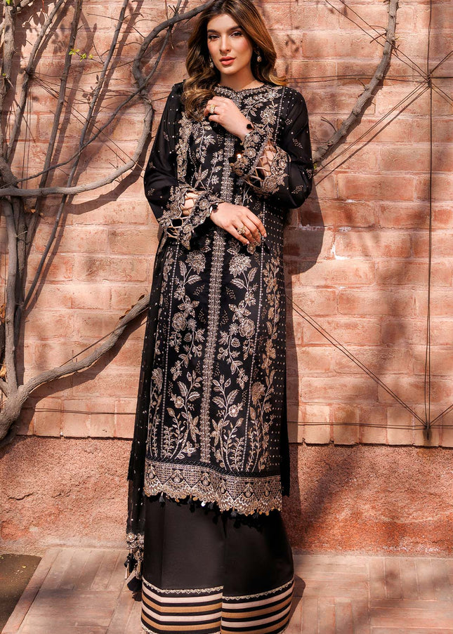 Farasha | Summer Weaves Embroidered Lawn'25 - Raven Aura