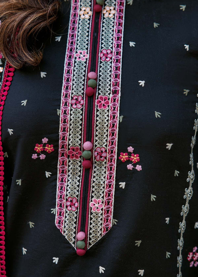 Farasha | Summer Weaves Embroidered Lawn'25 - Ornate Noir