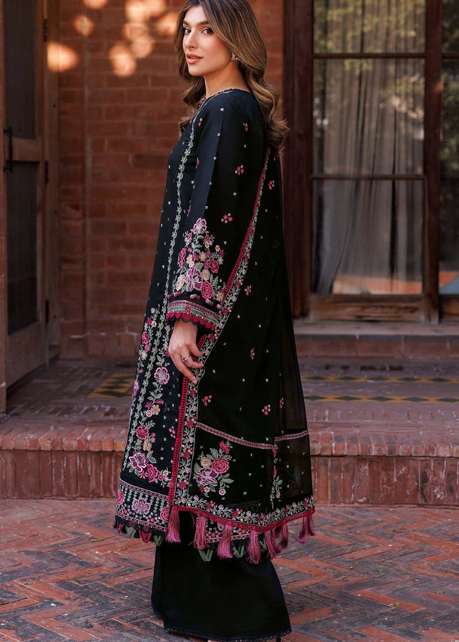 Farasha | Summer Weaves Embroidered Lawn'25 - Ornate Noir