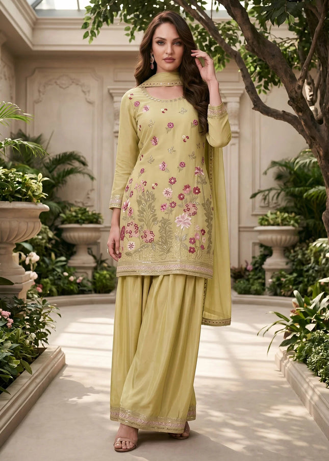Chinnon Embroidered Palazzo Suit Series
