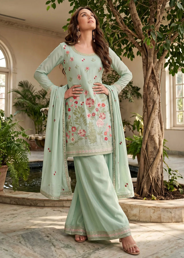Chinnon Embroidered Palazzo Suit Series