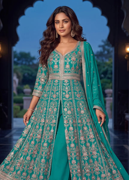 Chinnon Embroidered Anarkali Style Palazzo Suit Series