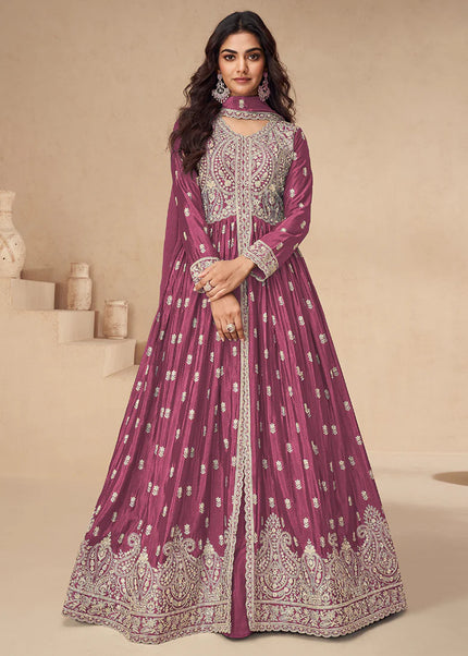 Pink Embroidered Lehenga Anarkali