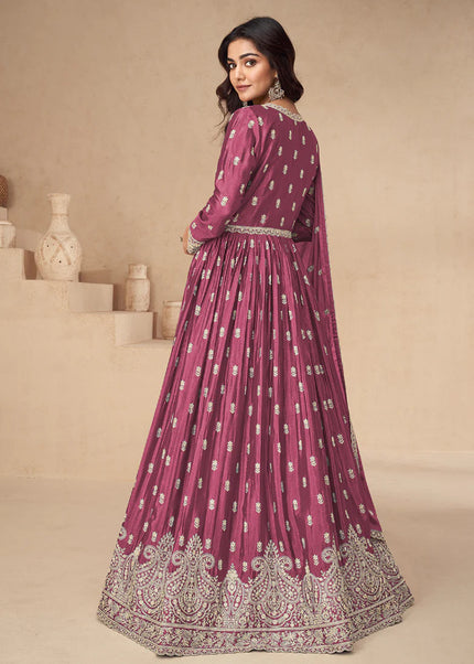 Pink Embroidered Lehenga Anarkali