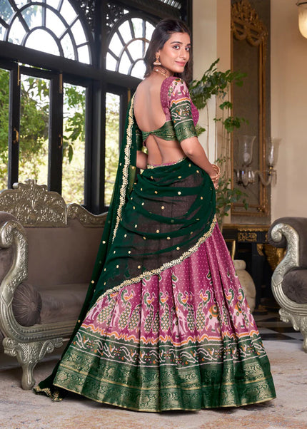 Pink Embroidered Lehenga Choli