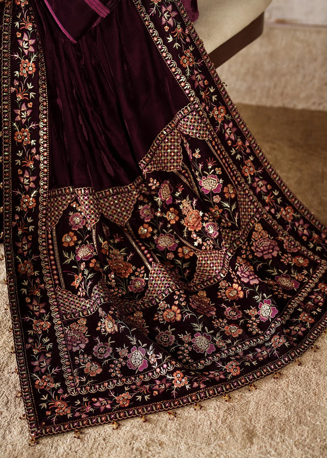 Baroque | Embroidered Velvet Shawl VS-64