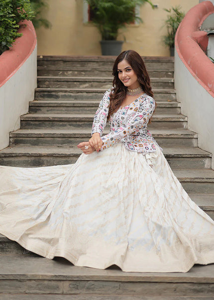 White Embroidered Lehenga Choli