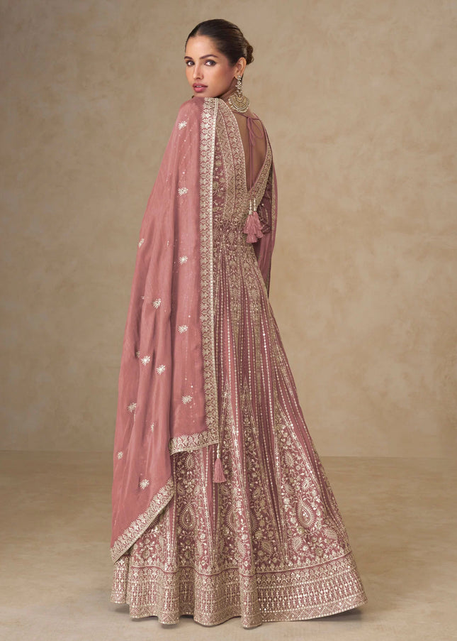 Pink Embroidered Lehenga Anarkali