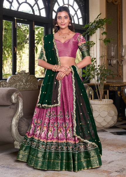 Pink Embroidered Lehenga Choli