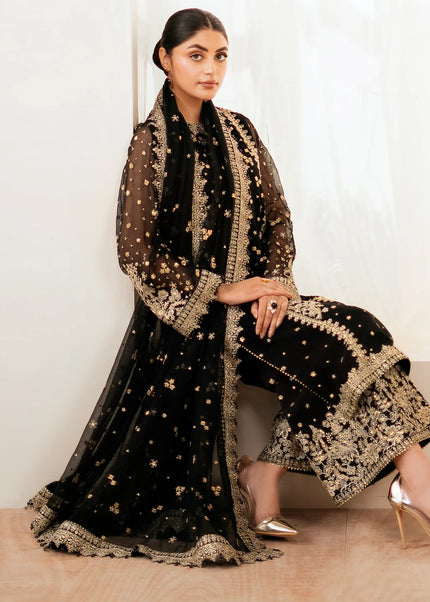 Baroque | Embroidered Chiffon UF-4038