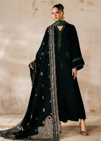 Baroque | Embroidered Velvet Shawl VS-63