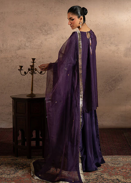 Farrukhzia | Fareesha - Deep Plum Zardosi