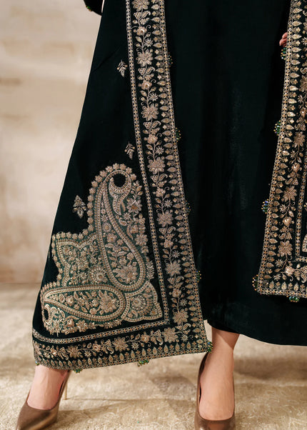 Baroque | Embroidered Velvet Shawl VS-63