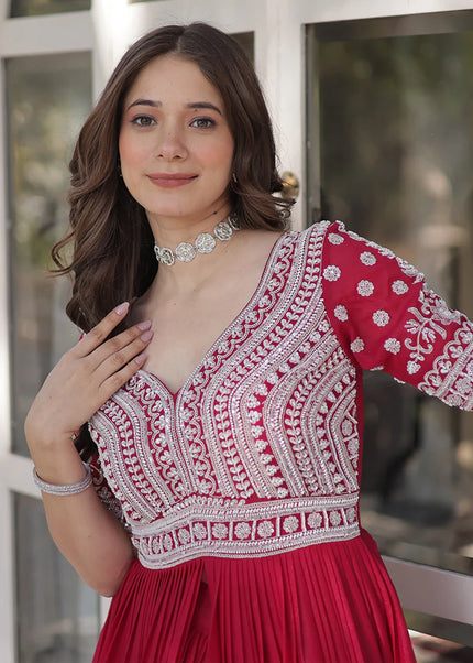 Pink Embroidered Lehenga Anarkali