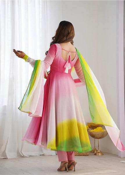 Multi color Georgette Anarkali Suit