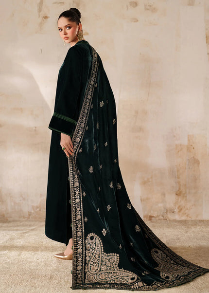 Baroque | Embroidered Velvet Shawl VS-63