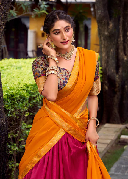 Pink Embroidered Lehenga Choli