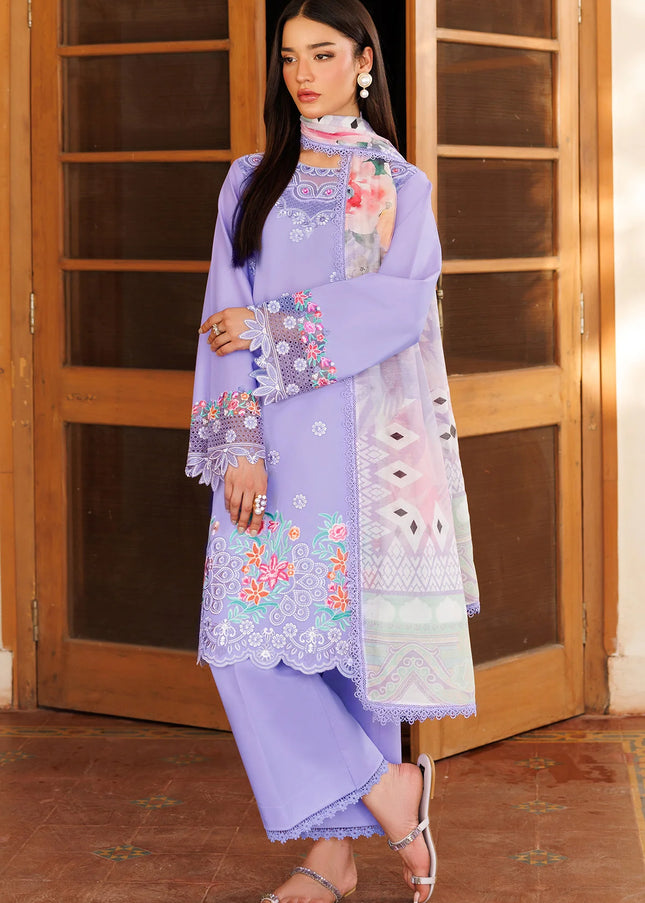 Farasha | Summer Weaves Embroidered Lawn'25 - Lavender Dew