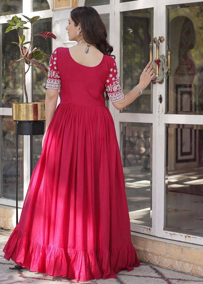 Pink Embroidered Lehenga Anarkali