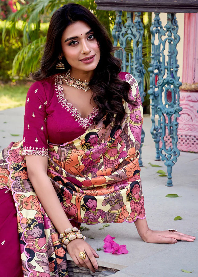 Pink Embroidered Lehenga Choli