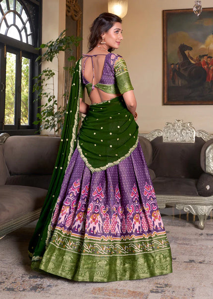 Purple Embroidered Lehenga Choli