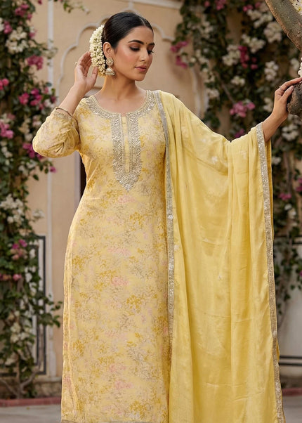Modal Printed and Embroidered Pant Style Suit Series