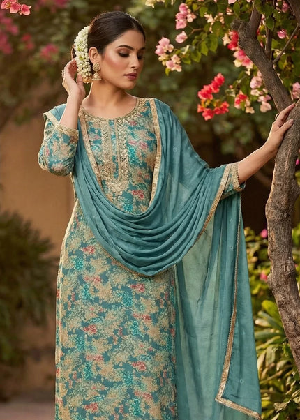 Modal Printed and Embroidered Pant Style Suit Series