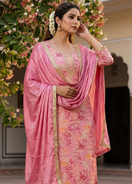 Modal Printed and Embroidered Pant Style Suit Series