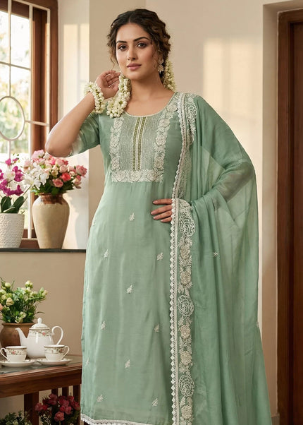 Cotton Embroidered Pant Style Suit Series
