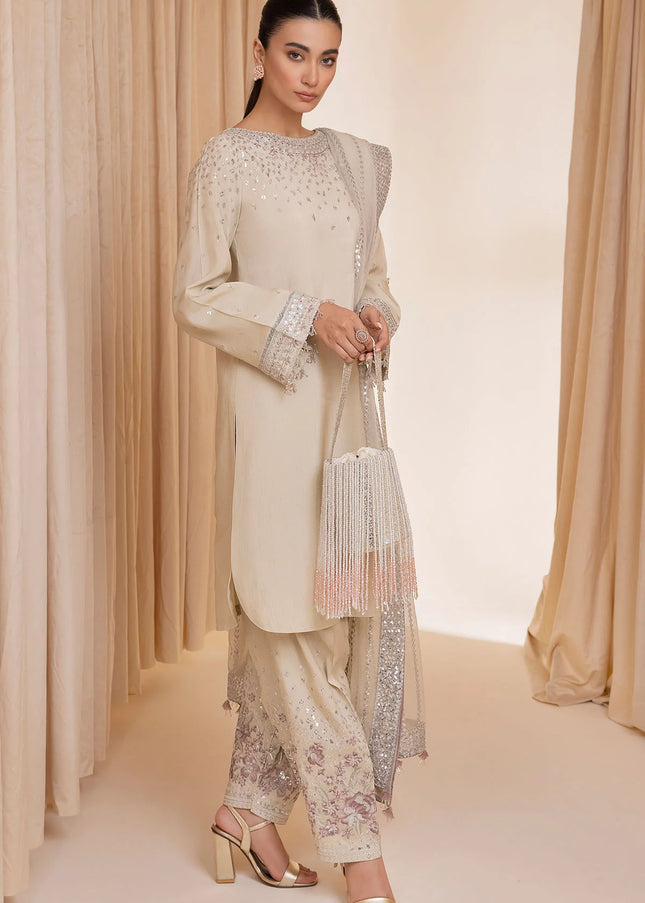 Jazmin | Premium Embroidered Raw Silk UR-7002