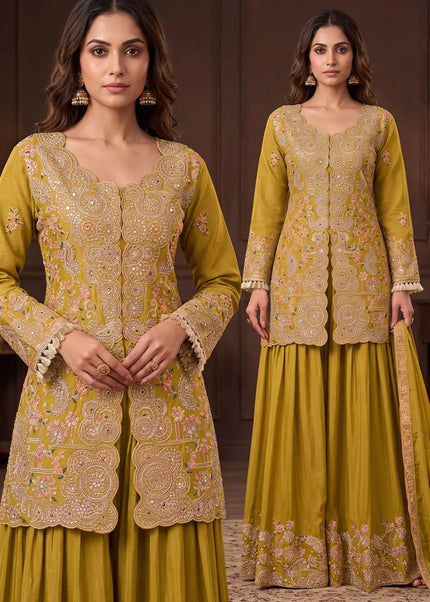 Chinnon Embroidered Sharara Suit Series