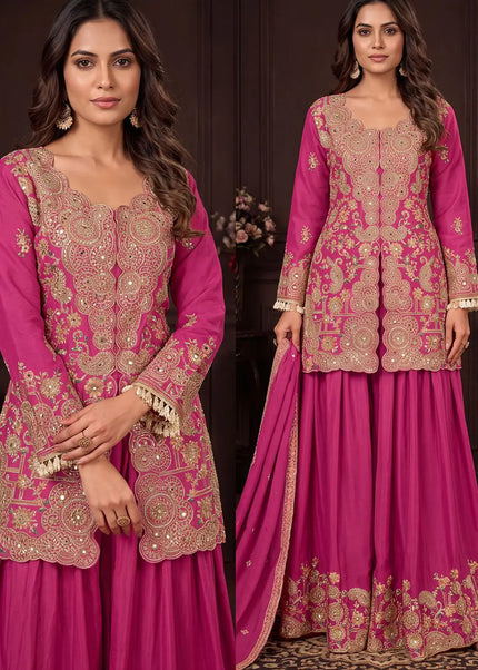 Chinnon Embroidered Sharara Suit Series