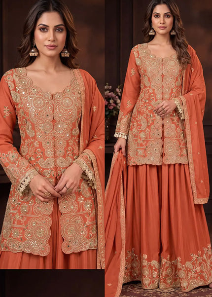 Chinnon Embroidered Sharara Suit Series