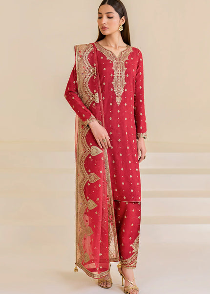 Jazmin | Premium Embroidered Raw Silk UR-7047