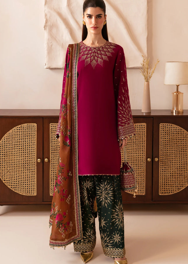 Jazmin | Premium Embroidered Raw Silk UR-7038