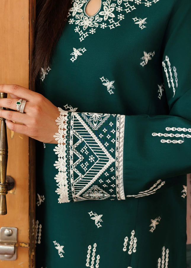 Farasha | Summer Weaves Embroidered Lawn'25 - Teal Essence