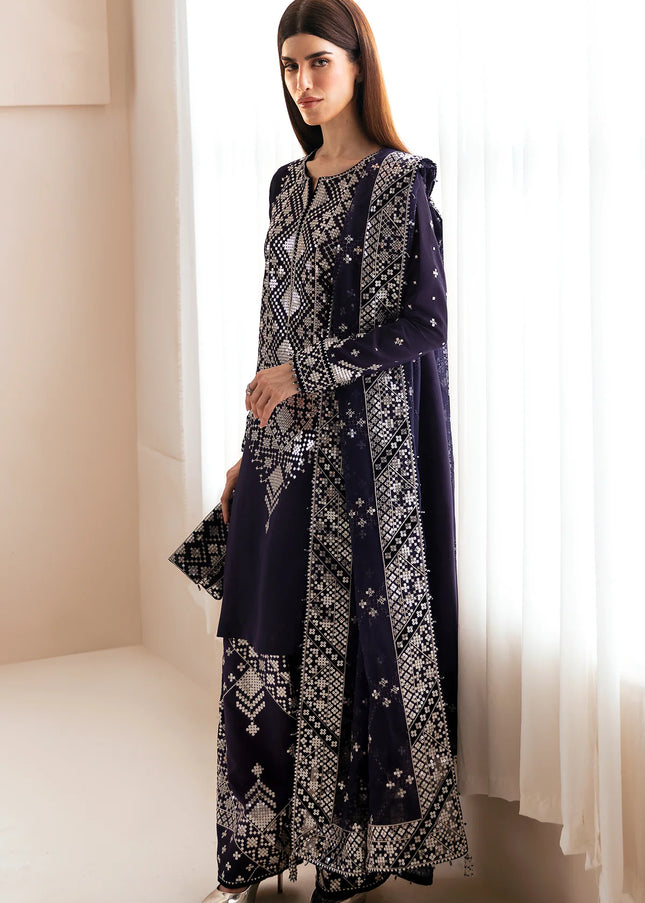 Jazmin | Premium Embroidered Raw Silk UR-7030