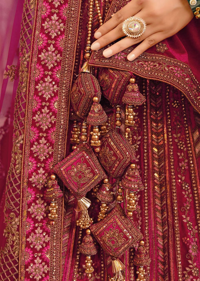 Pink Embroidered Lehenga Choli