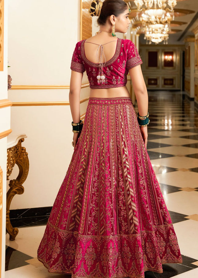 Pink Embroidered Lehenga Choli