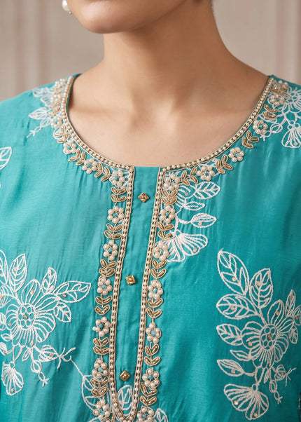 Cotton Silk Printed and Embroidered Pant Style Suit Series